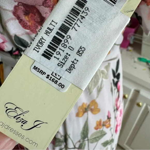 Eliza J Floral Print Halter Neck Maxi Dress with Bow at Back Size 0 NWT - Picture 14 of 15